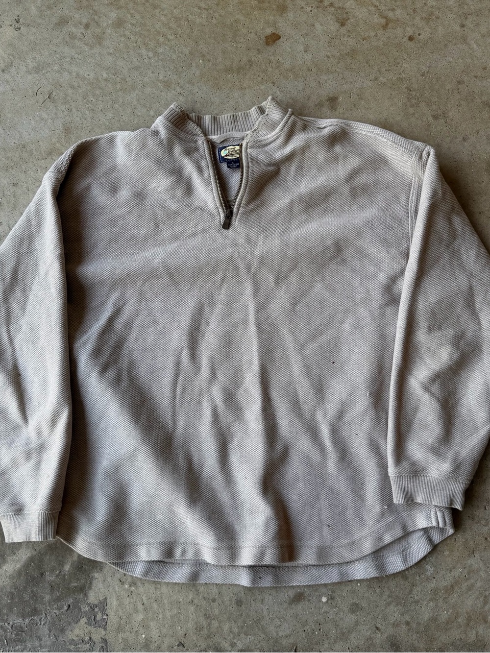 Tommy Bahama Men's Light Beige Quarter-Zip Pullover